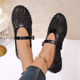 Sparkling Mesh Mary Jane Sneakers - Trendsi - Flyclothing LLC