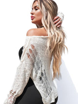 Distressed Asymmetrical Knit Cover Up - Trendsi - Flyclothing LLC