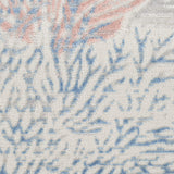 5' X 7' Blue Blush And Gray Seashell and Coral Area Rug - HomeRoots - Flyclothing LLC