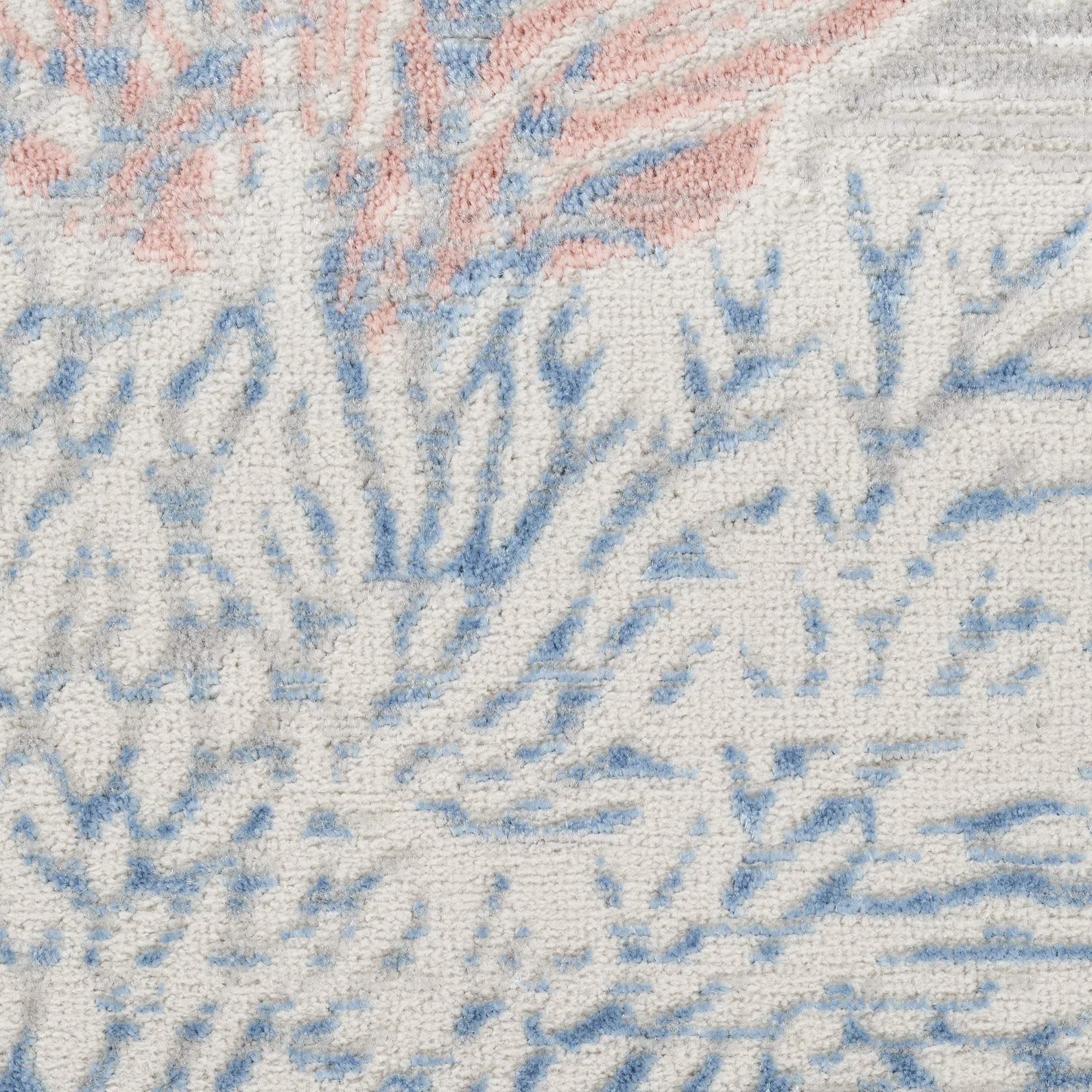 5' X 7' Blue Blush And Gray Seashell and Coral Area Rug - HomeRoots - Flyclothing LLC