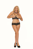Elegant Moments Black Open Bra & Crotchless G-String 55022x - Elegant Moments - Flyclothing LLC