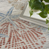 6' X 9' Blue Blush And Gray Seashell and Coral Area Rug - HomeRoots - Flyclothing LLC