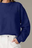 Round Neck Long Sleeve Sweatshirt - Trendsi - Flyclothing LLC