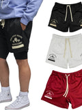 Men's Plus Size Graphic Drawstring Active Shorts - Trendsi