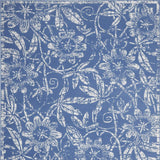 8' X 10' Blue And Ivory Floral Distressed Area Rug - HomeRoots - Flyclothing LLC