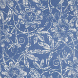 8' X 10' Blue And Ivory Floral Distressed Area Rug - HomeRoots - Flyclothing LLC