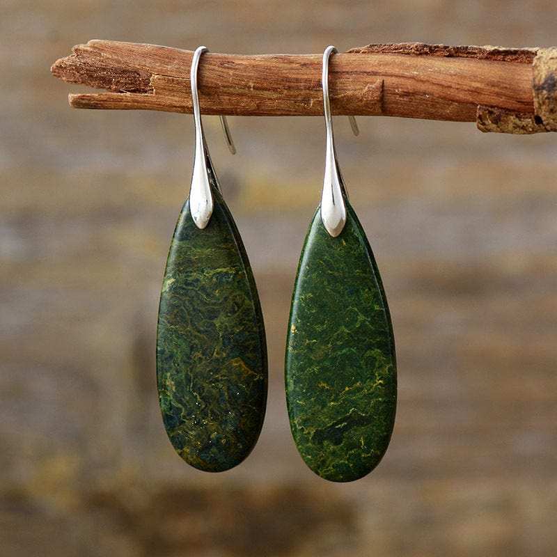 Natural Stone Waterdrop Shape Earrings - Trendsi - Flyclothing LLC
