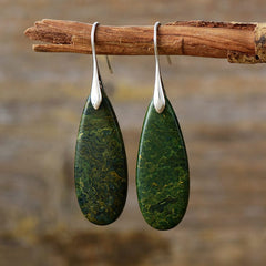 Natural Stone Waterdrop Shape Earrings - Trendsi