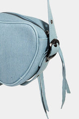 Fame PU Leather Triangle Crossbody Bag - Trendsi