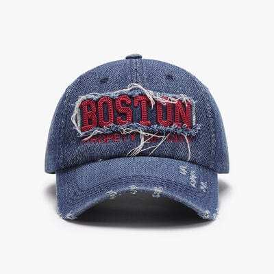 Letter Adjustable Cotton Baseball Cap - Trendsi - Flyclothing LLC