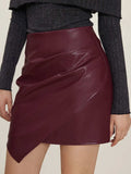 Ruched Mini Skirt with Zipper - Trendsi - Flyclothing LLC