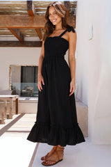 Ruffled Smocked Ruffle Hem Sleeveless Dress - Trendsi