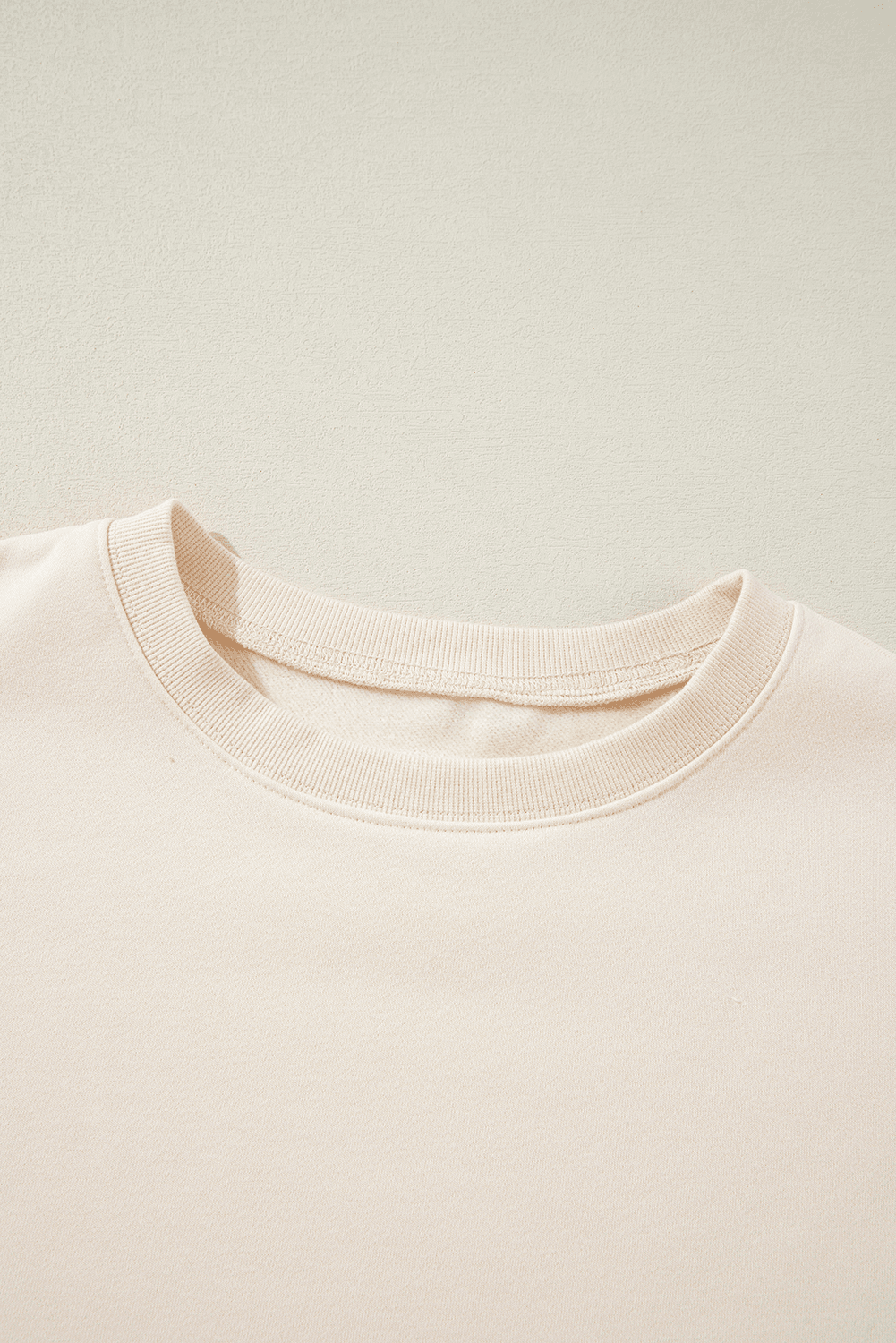 Slit Color Block Long Sleeve Sweatshirt - Trendsi - Flyclothing LLC