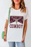 Graphic Round Neck Short Sleeve T-Shirt - Trendsi - Flyclothing LLC