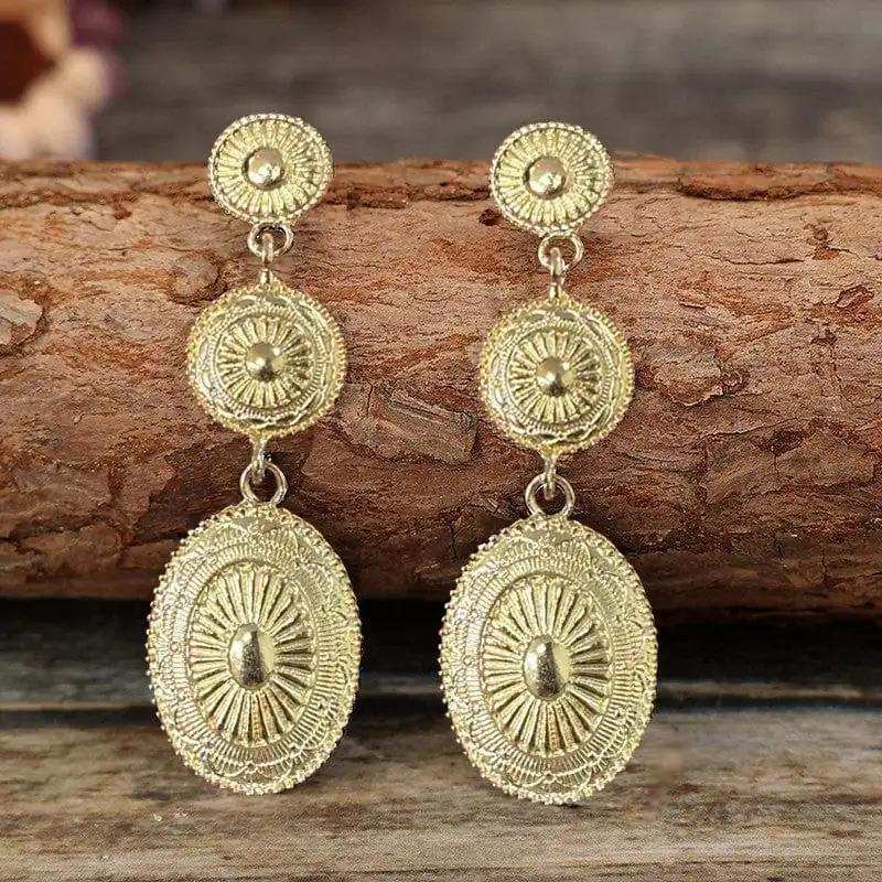 Vintage Alloy Dangle Earrings - Trendsi - Flyclothing LLC
