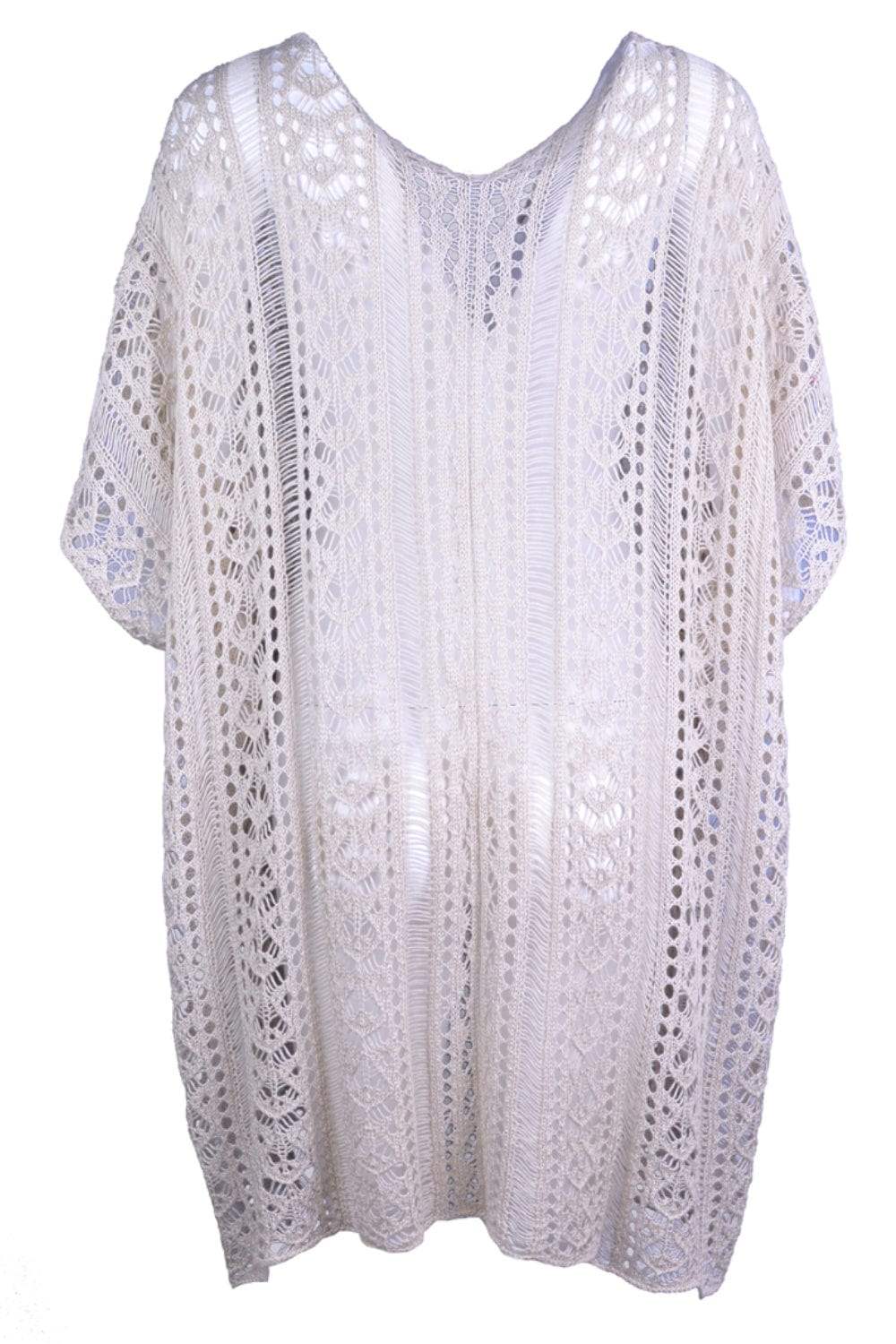 Cutout V-Neck Cover-Up with Tassel - Trendsi - Flyclothing LLC