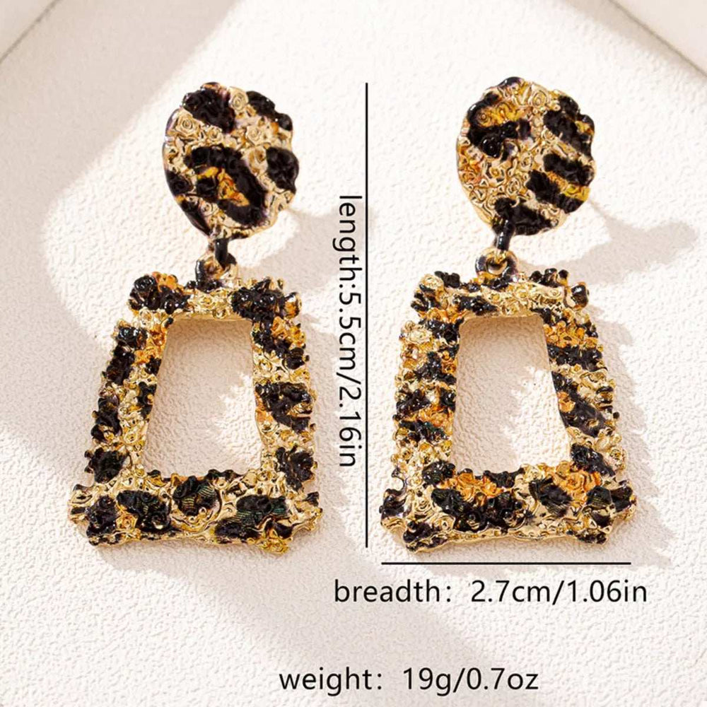 18K Gold-Plated Leopard Dangle Earrings - Trendsi - Flyclothing LLC