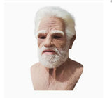 Old man mask white hair white beard headgear halloween