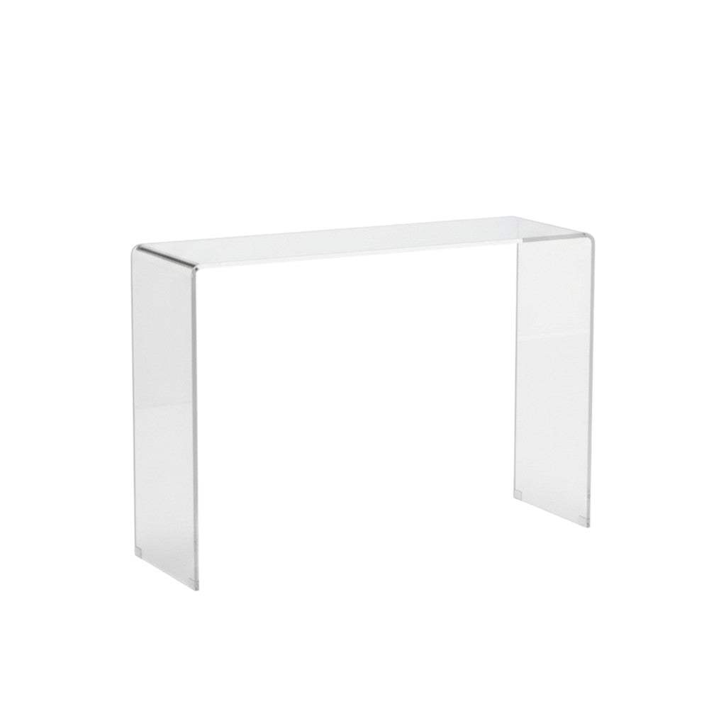 47" White Glass Frame Console Table - HomeRoots - Flyclothing LLC