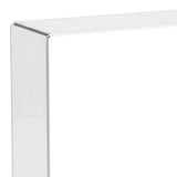 47" White Glass Frame Console Table - HomeRoots - Flyclothing LLC