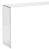 47" White Glass Frame Console Table - HomeRoots - Flyclothing LLC