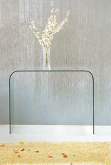 43" Clear Glass Frame Console Table - HomeRoots - Flyclothing LLC