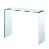 43" Clear Glass Frame Console Table - HomeRoots - Flyclothing LLC