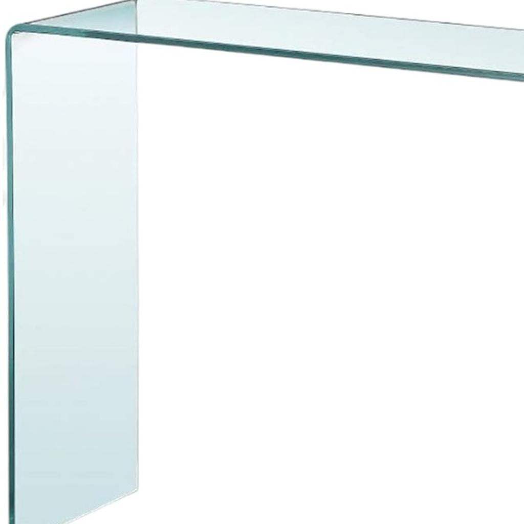 43" Clear Glass Frame Console Table - HomeRoots - Flyclothing LLC