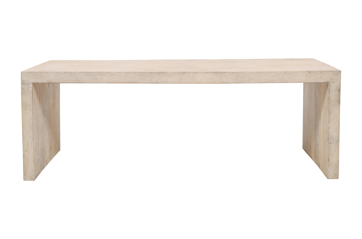 Three Piece Natural Solid Wood Distressed Sled Coffee And End Tables Set - Homeroots - Flyclothing LLC