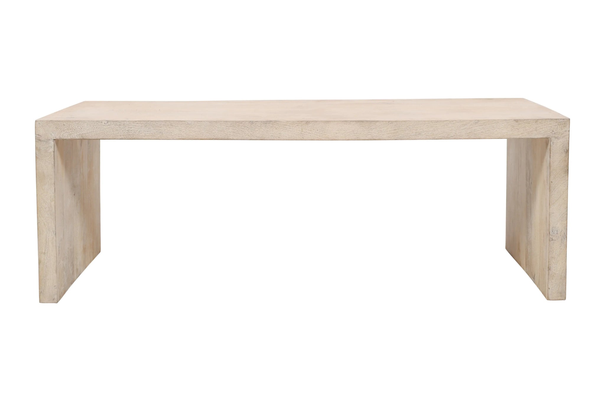 Three Piece Natural Solid Wood Distressed Sled Coffee And End Tables Set - Homeroots - Flyclothing LLC