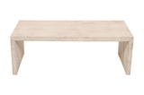 Three Piece Natural Solid Wood Distressed Sled Coffee And End Tables Set - Homeroots - Flyclothing LLC