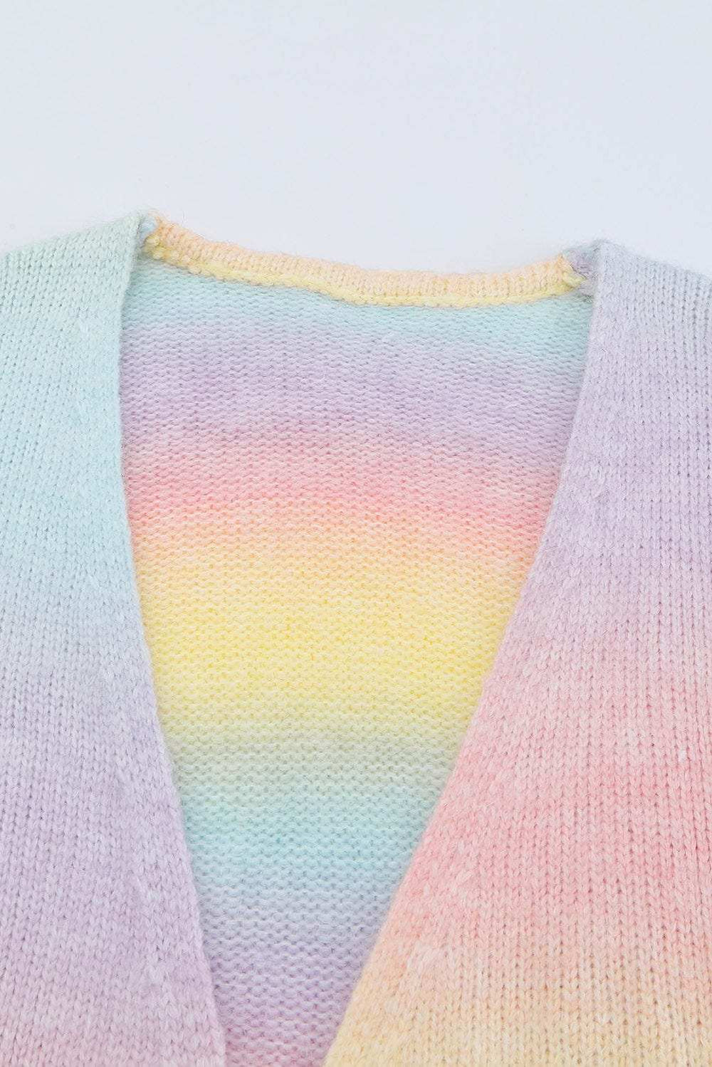 Gradient Open Front Drop Shoulder Cardigan - Trendsi - Flyclothing LLC