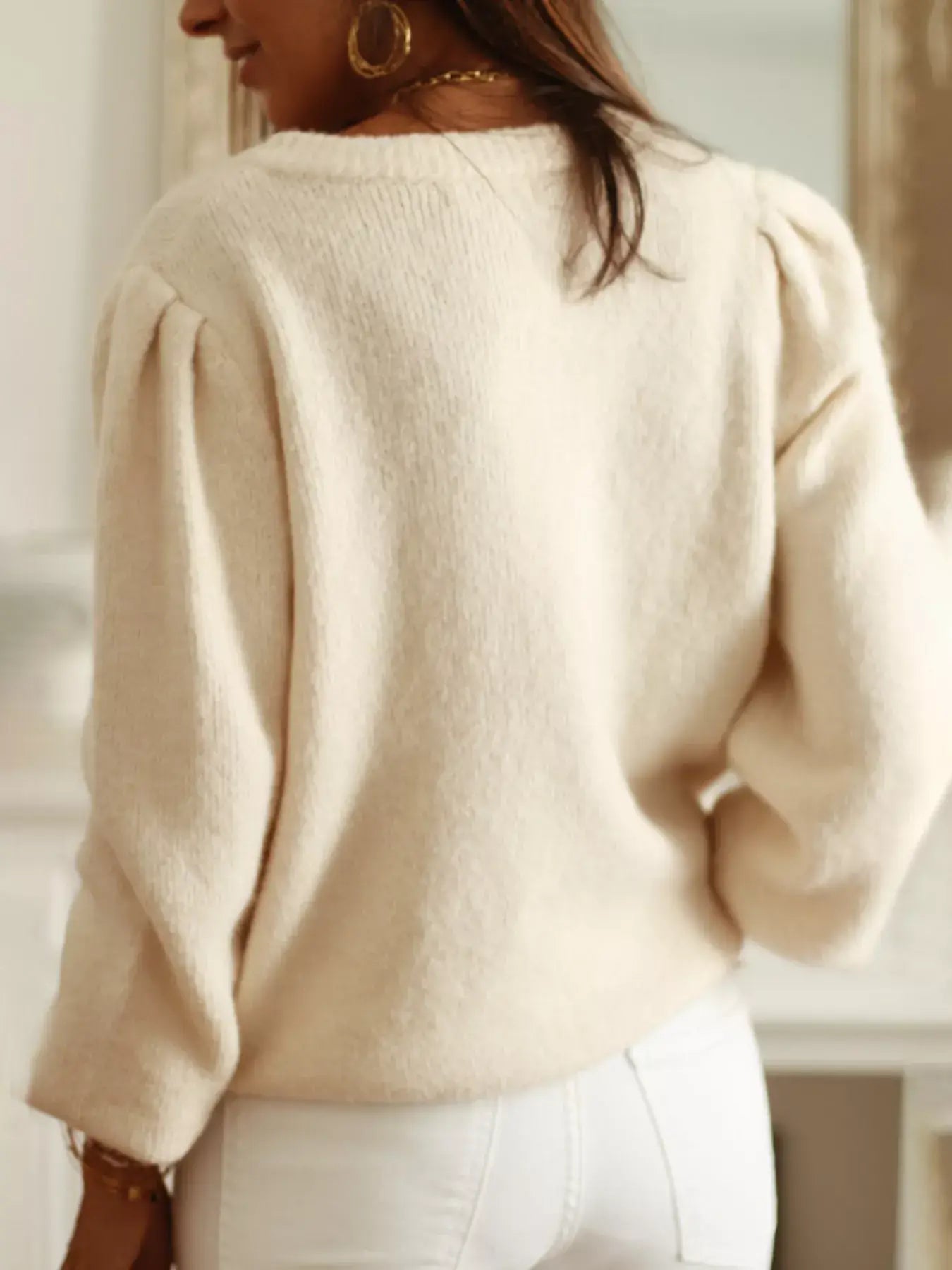 Button Up Long Sleeve Cardigan - Trendsi - Flyclothing LLC