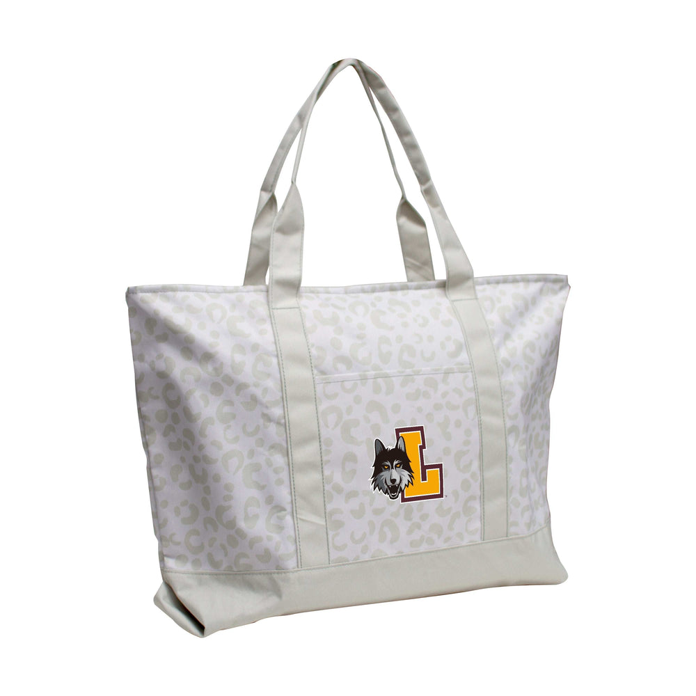 Loyola Lakeshore Leopard Pattern Tote - Logo Brands - Flyclothing LLC