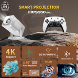 Mini Game Console Android WiFi Gamepad 4K HD Projector