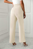 High Waist Straight Leg Pants - Trendsi - Flyclothing LLC