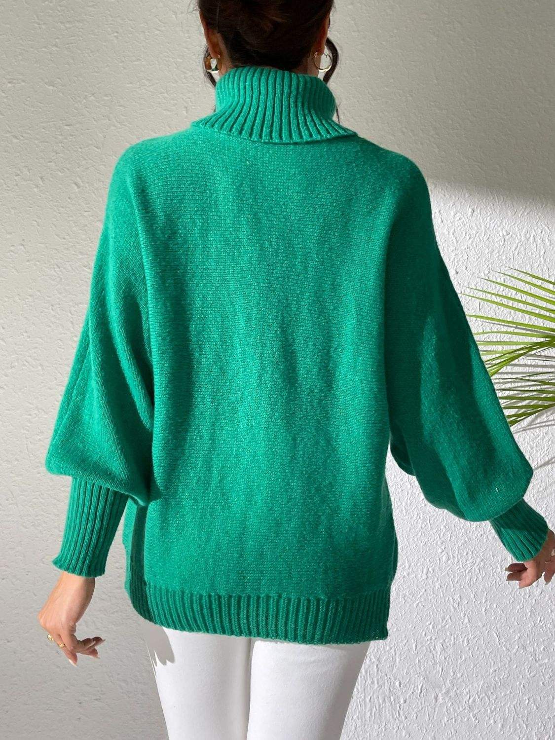 Turtleneck Long Sleeve Sweater - Trendsi - Flyclothing LLC