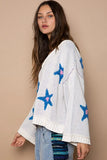POL Long Sleeve Star Patch Sweater - Trendsi