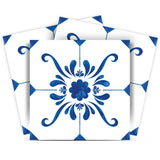6" x 6" Blue and White Aydan Mosaic Peel and Stick Removable Tiles - HomeRoots - Flyclothing LLC