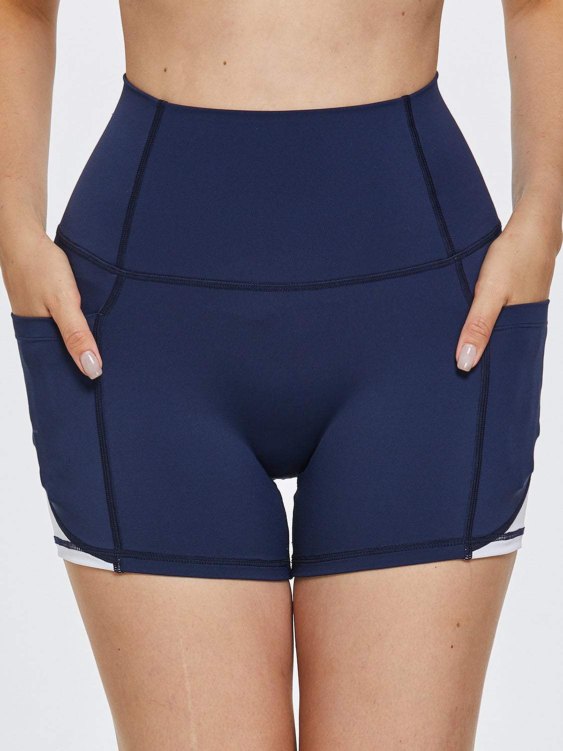 High Waist Active Shorts - Trendsi - Flyclothing LLC