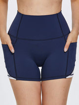 High Waist Active Shorts - Trendsi - Flyclothing LLC