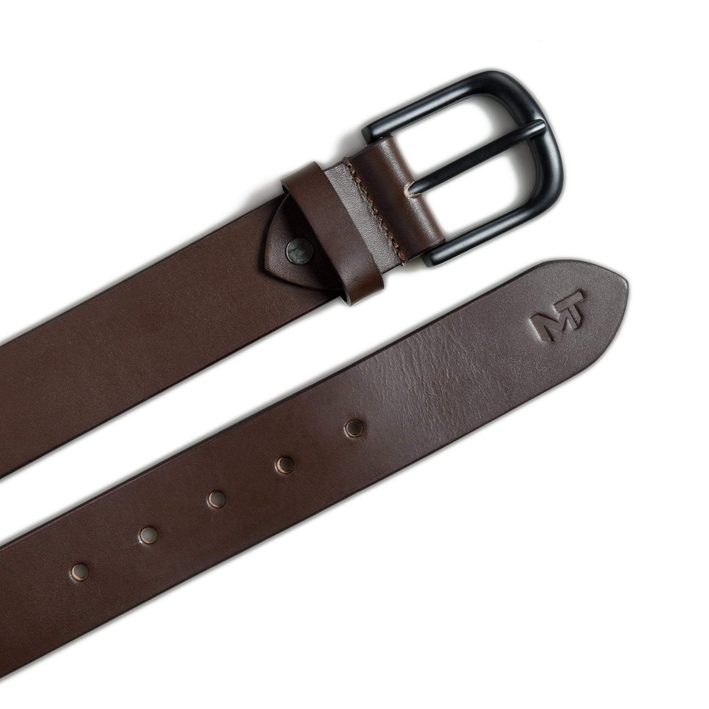 Prestige Brown Leather Belt - Classy Leather Bags - Flyclothing LLC