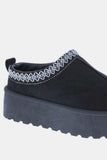 Weeboo Platform Embroidered Trim Slip-On Boots - Trendsi - Flyclothing LLC