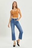 RISEN Full Size Button Fly Cropped Bootcut Jeans - Trendsi - Flyclothing LLC