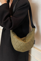 Quilted Adjustable Strap Crossbody Bag - Trendsi