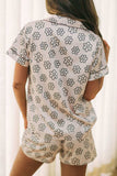 Flower Printed Top and Shorts Lounge Set - Trendsi - Flyclothing LLC