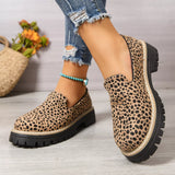 Leopard Print Chunky Loafers - Trendsi - Flyclothing LLC