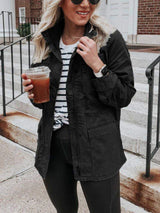 Pocketed Long Sleeve Zip Up Jacket - Trendsi - Flyclothing LLC