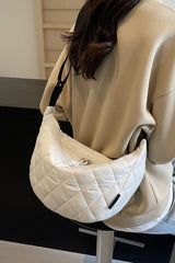 Quilted Adjustable Strap Crossbody Bag - Trendsi