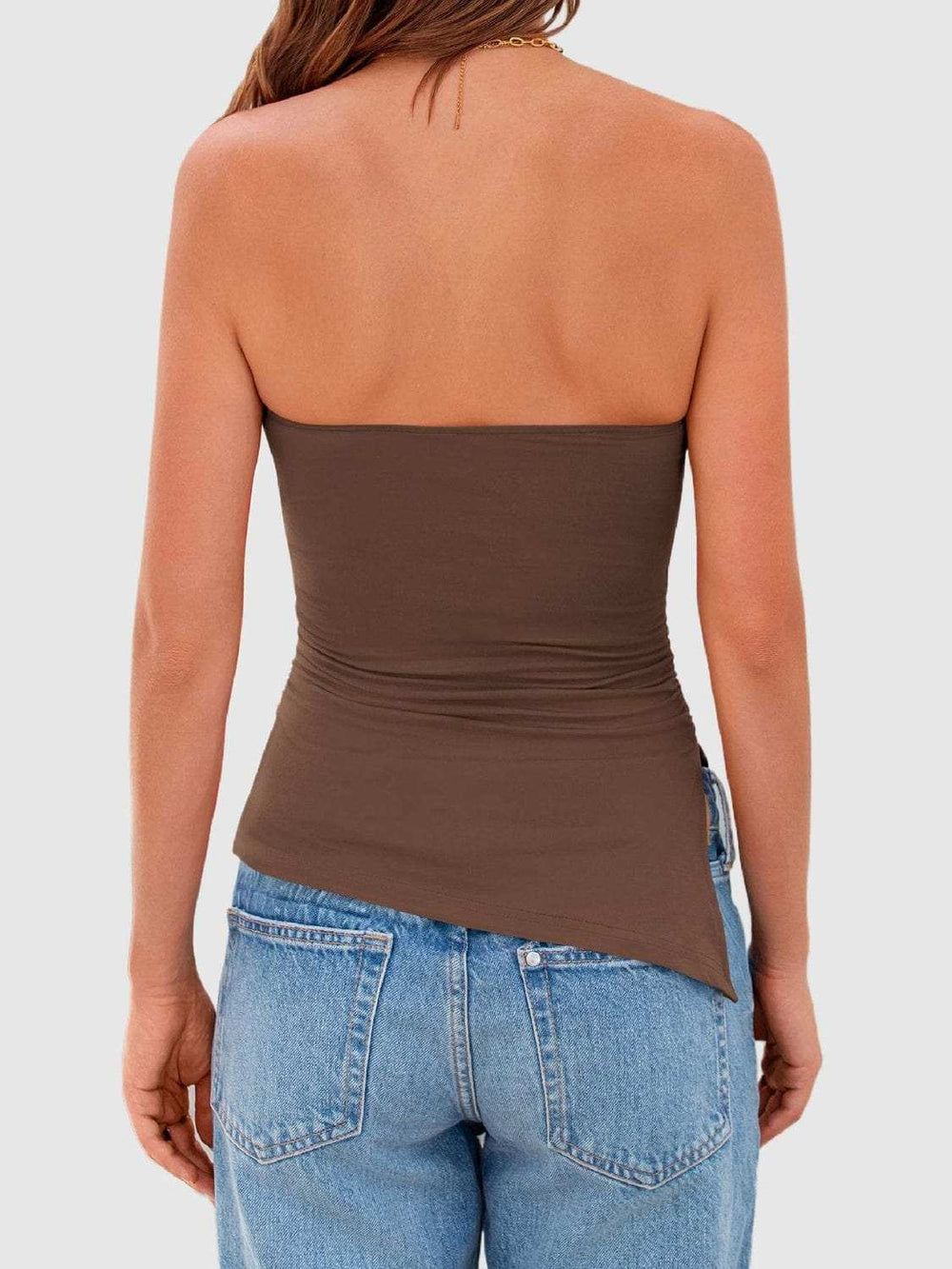 Side Slit Tube Top - Trendsi - Flyclothing LLC